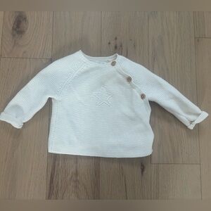 ZARA Baby Knit Sweater 3-6M | Cream Neutral | Minimalist | Like New